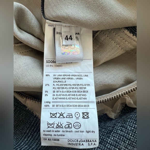 Dolce&Gabbana D&G, Tweed light weight wool shift mini dress. Sz44 - Picture 8 of 10